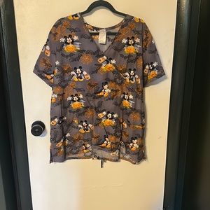 Disney EUC Halloween scrub top